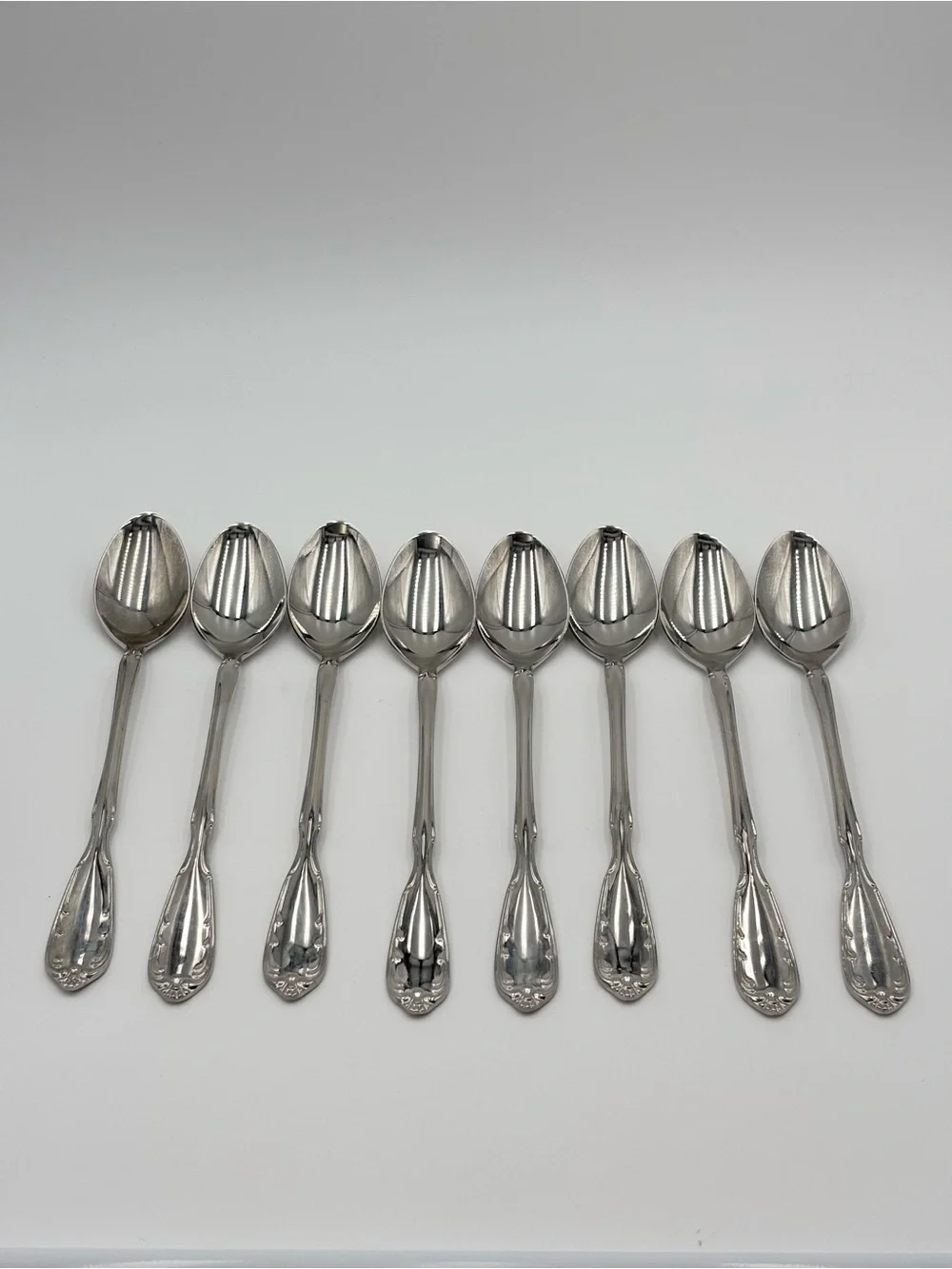 Noritake 18-8 STAINLESS JAPAN Serenade Silver Teaspoons with Ornate Handles